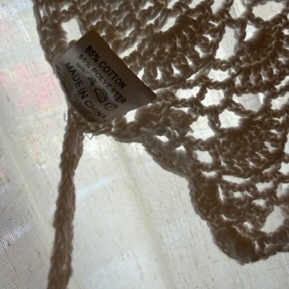 Beige Crochet Halter Crop Top – One Size (Adjustable) - Picture 2 of 2